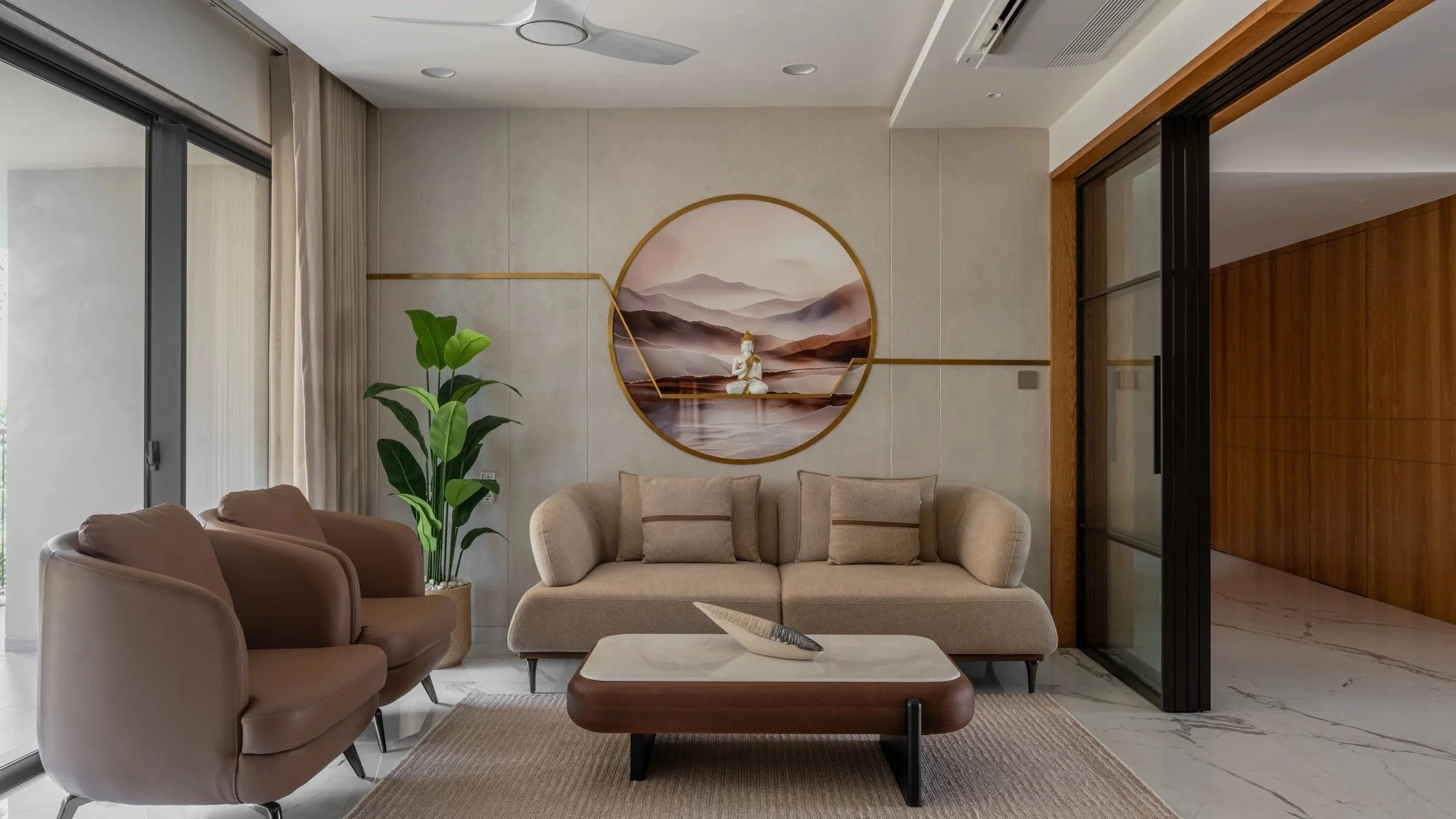 4 bhk apartment interior design on Sindhu Bhavan Road