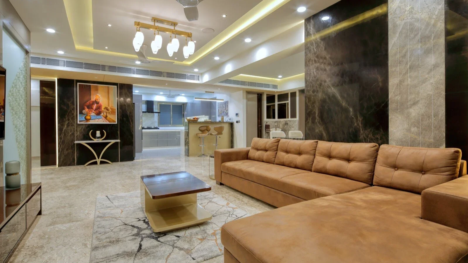 4 BHK Interior Design at Palak Elina, Bopal-Ambli Road, Ahmedabad.
