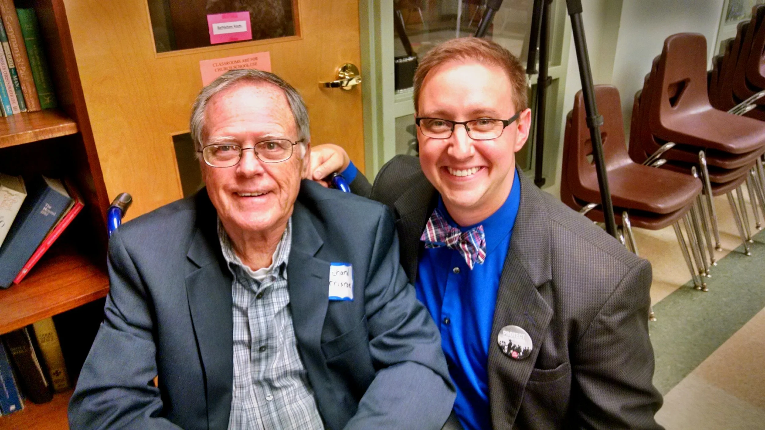 Derek with Richard Morrisroe, who was in Alabama with Jonathan Daniels