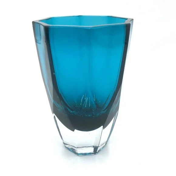 Turquoise Blue Sea Glass Vase.jpeg