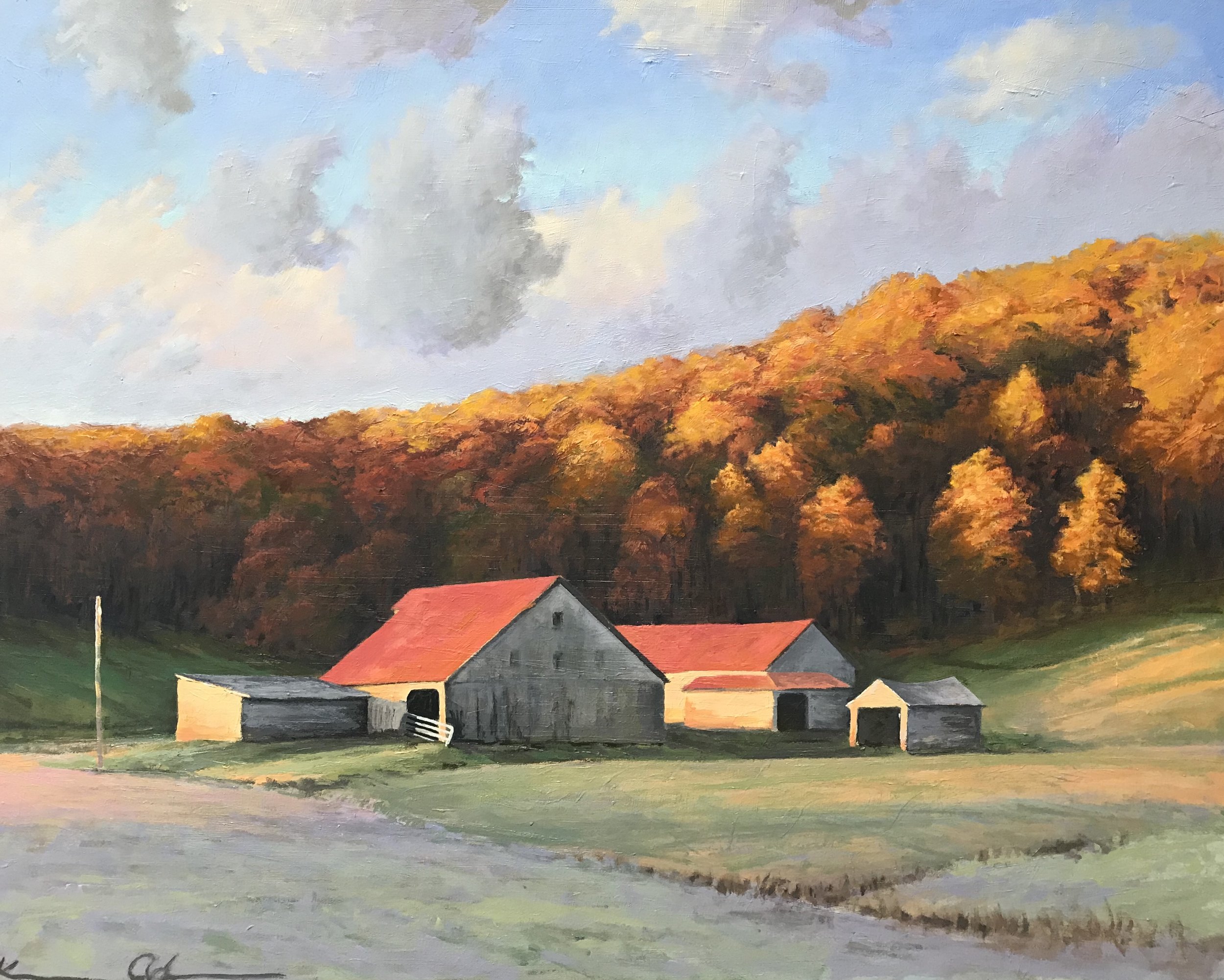 Ginger Hill Farm (Fall Morning) oil on panel 24x30.jpg