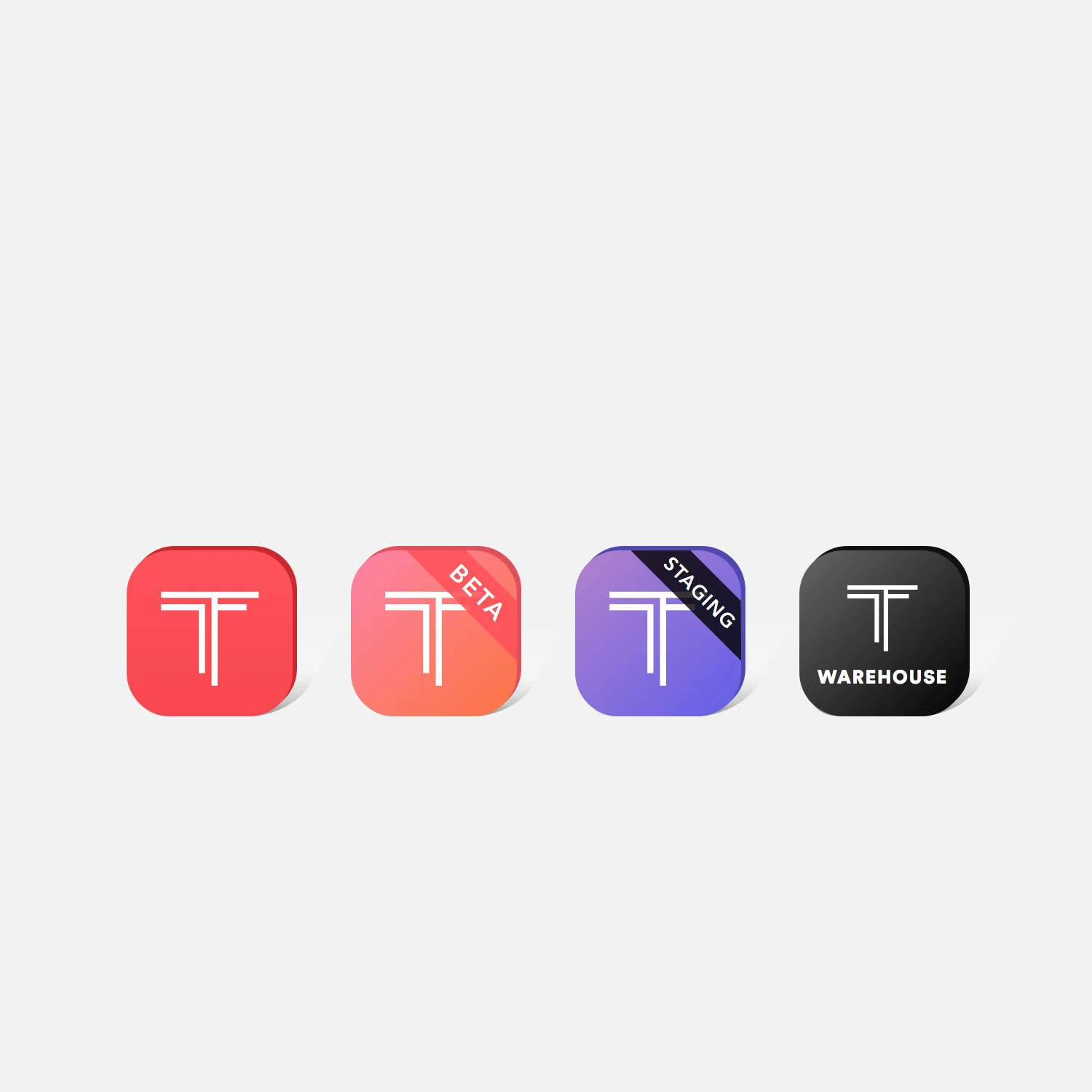 App icons and TF mark design