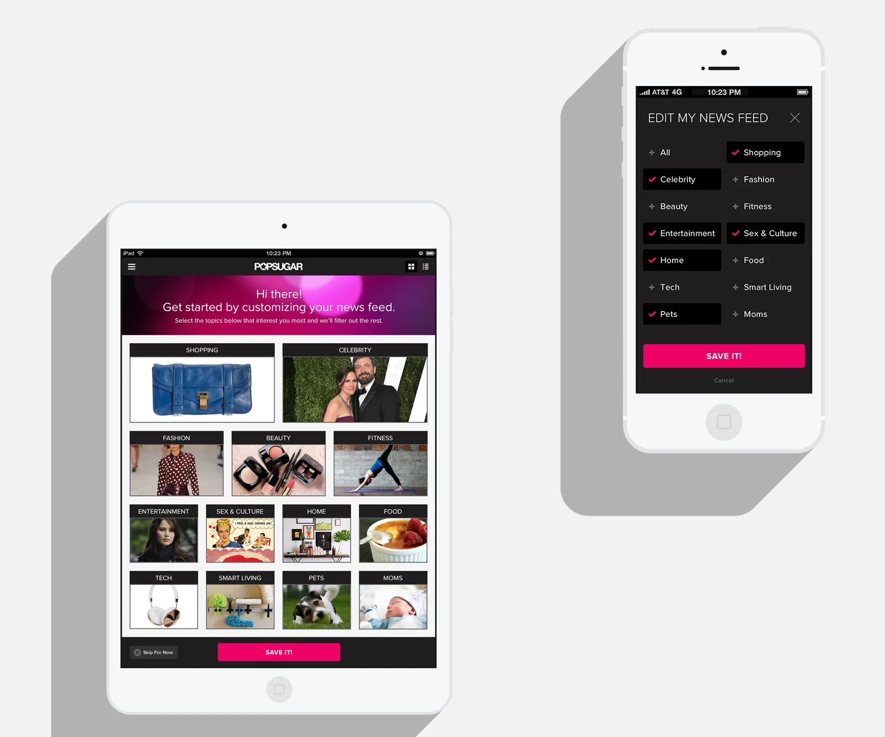 iOS app customization feature