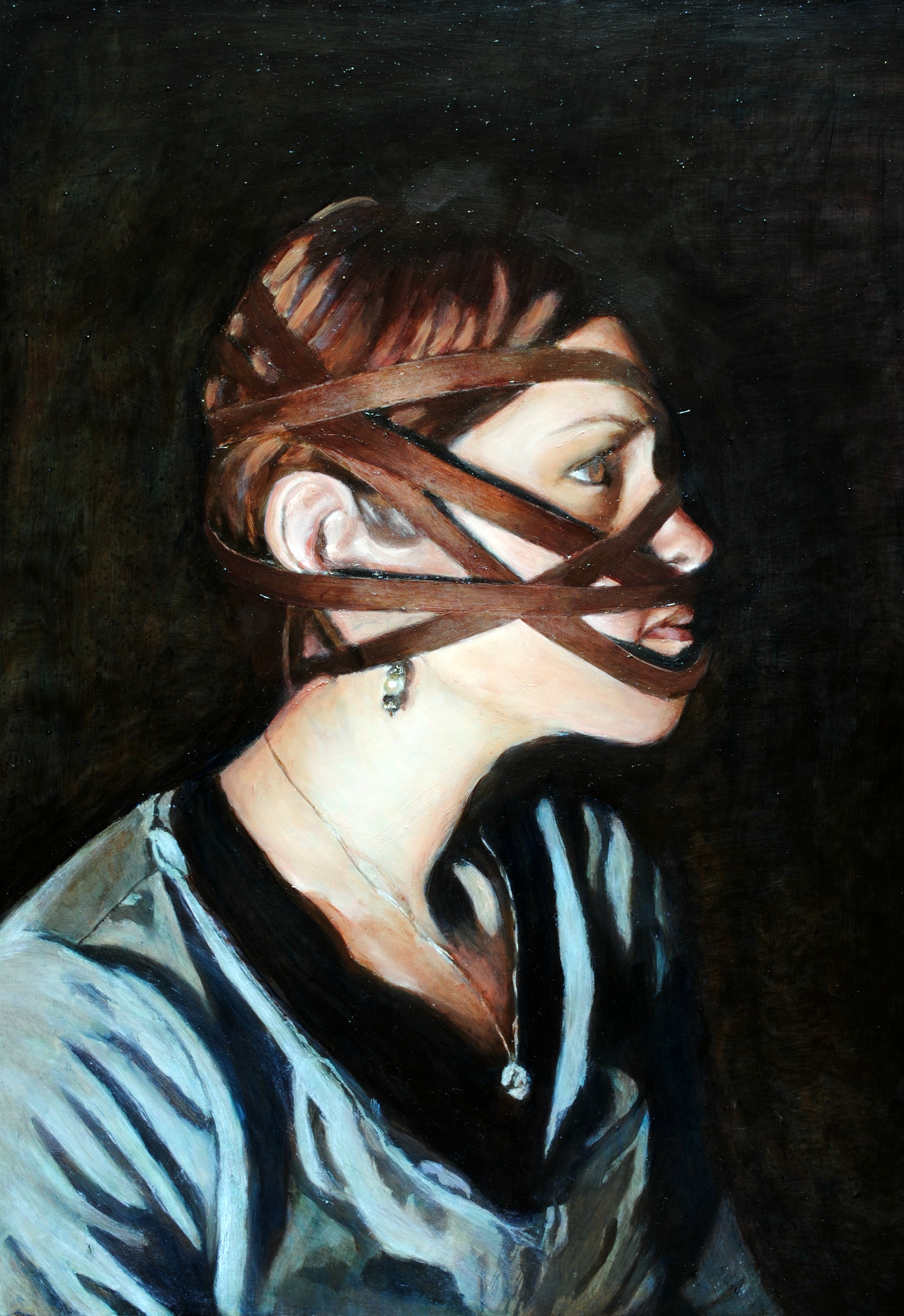 Self-Portrait 18x24 Oil On Wood Available