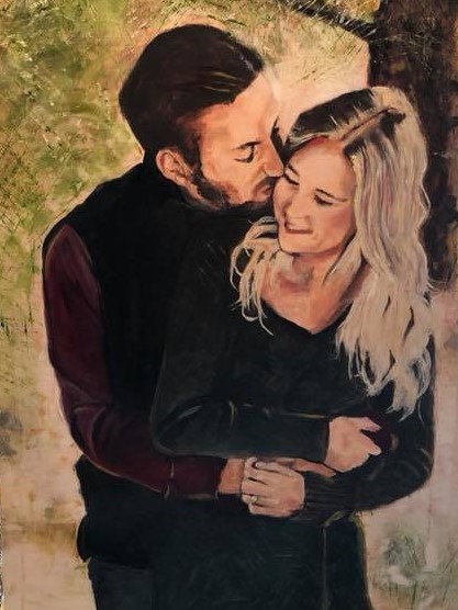 Rachel and Jacob 24x36 Commissioned for Private Collection