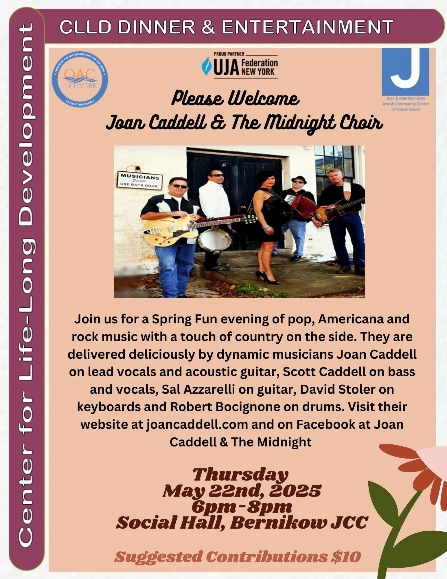 Joan Caddell & The Midnight Choir @ JCC - Bernikow Center