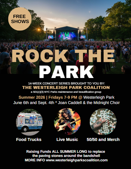 ROCK THE PARK  Westerleigh Park Free  Summer Concerts