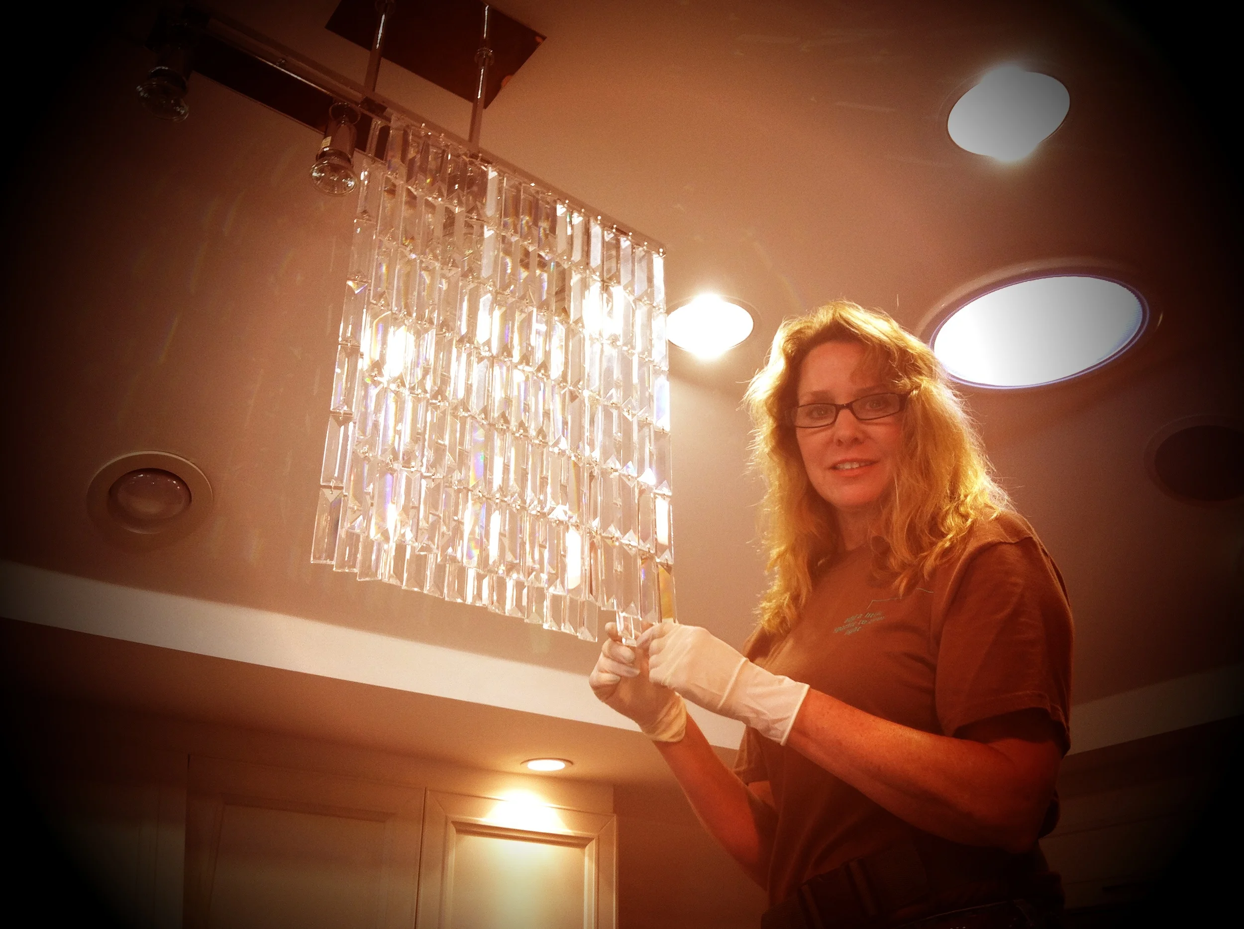 Waterfall chandelier