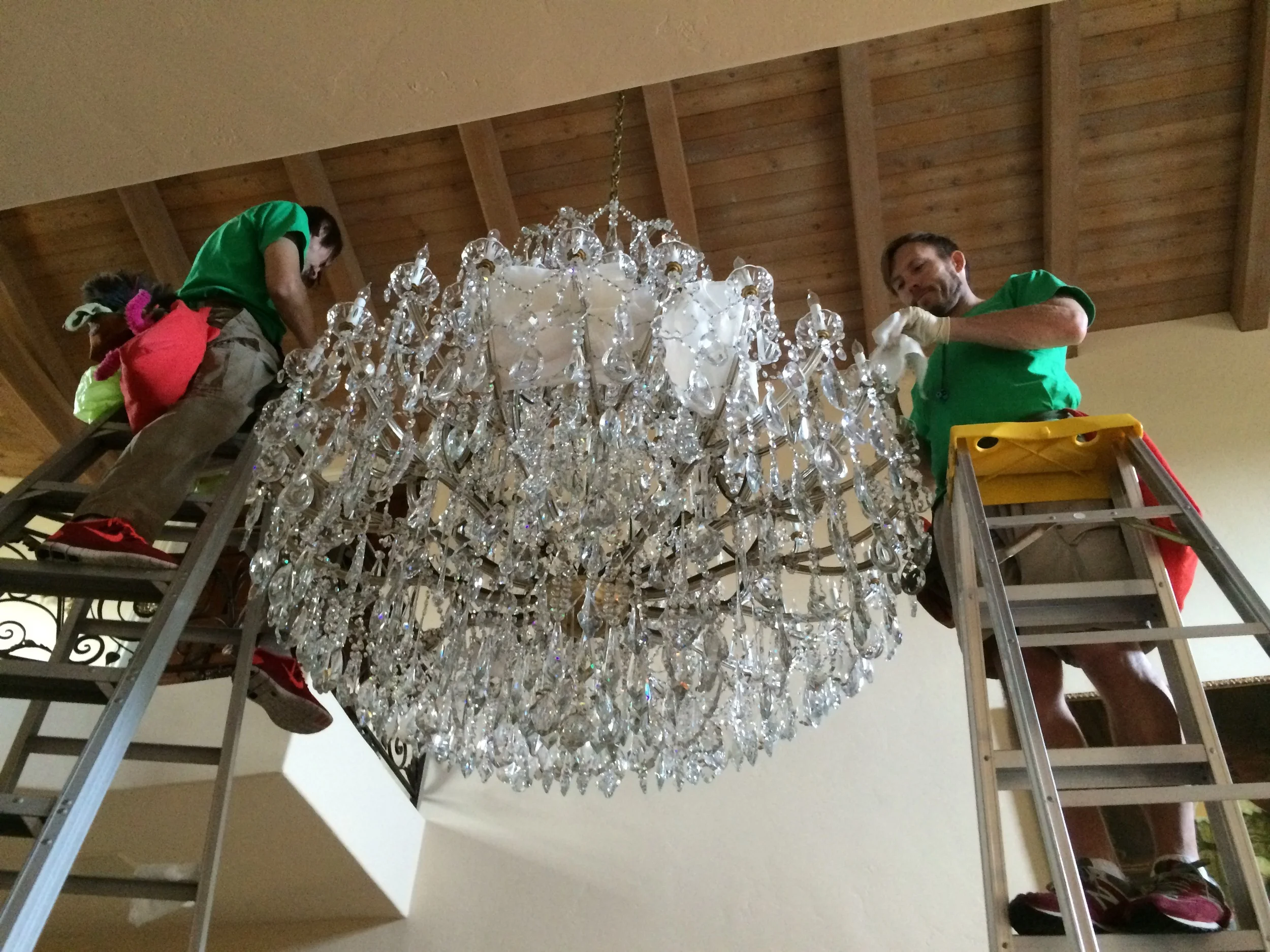 Very Large Rococo Crystal Chandelier