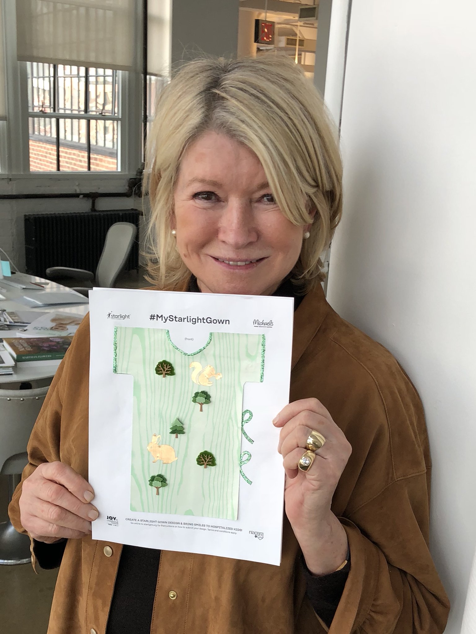 Martha Stewart and her Starlight Gown design.