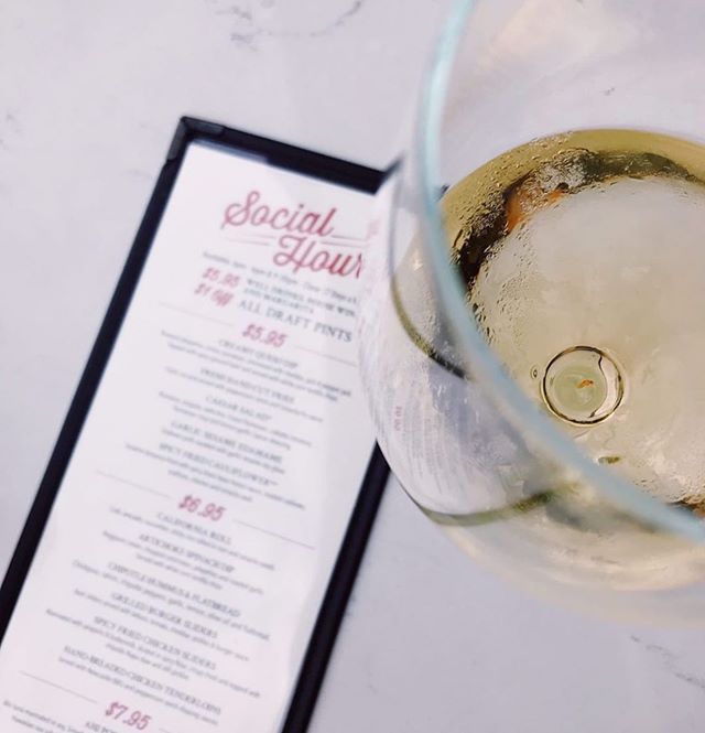 This week just remember that It doesn&rsquo;t matter if the glass is half empty or full&hellip;There is clearly room for more wine! Ponder this and other thoughts over $5.95 glasses of house wine every day from 3-6pm for our new Social Hour 😊
#dropp