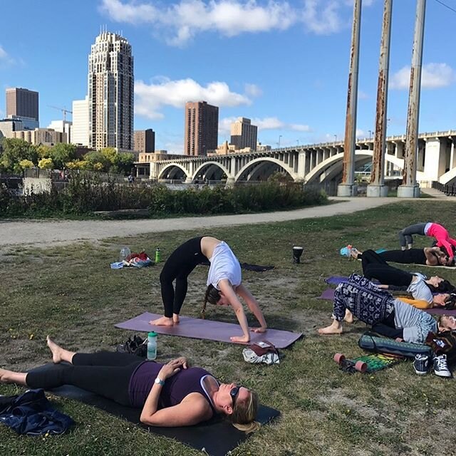 Yoga in the park for the SOLSTICE. Next Saturday June 20, 10am.  w/ Koreen 🦋and Open Minds. We will be at Nicollet Island by the river. Kicking off the summer yoga season. Earth Yoga. 🧘🏾Please register on our website as we still want to keep the n