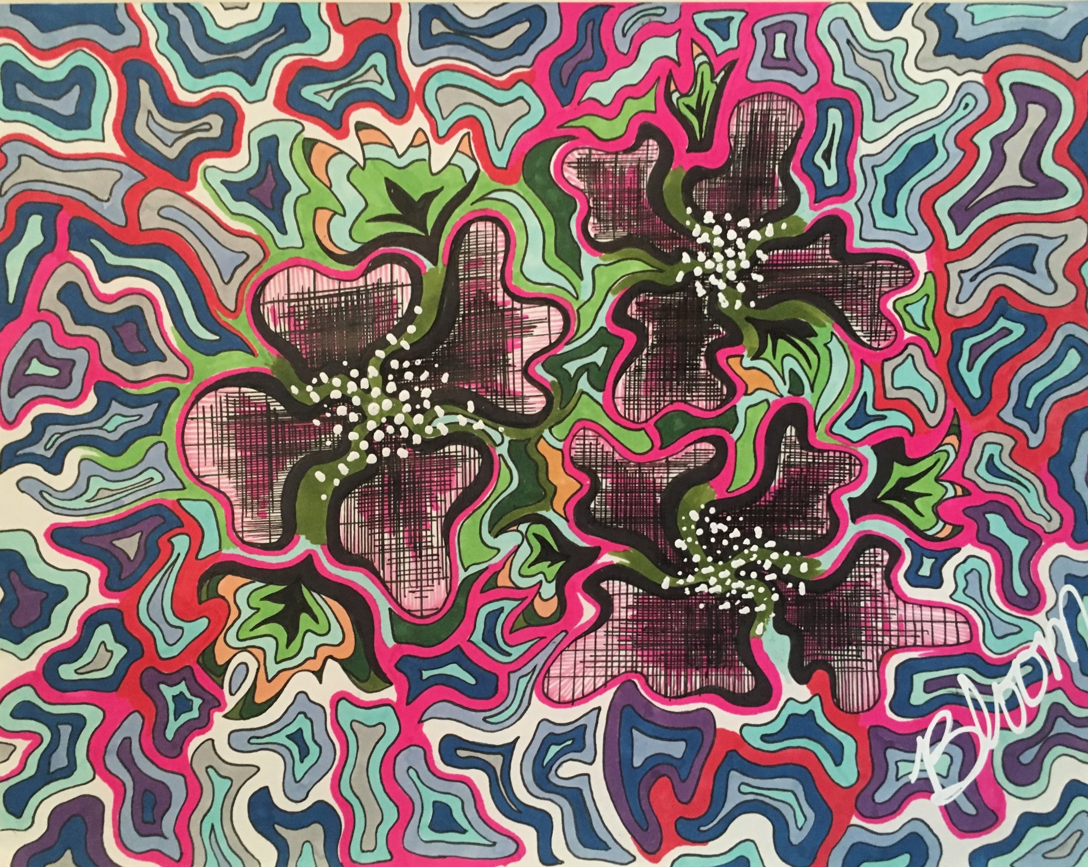 psychedelic water lillies