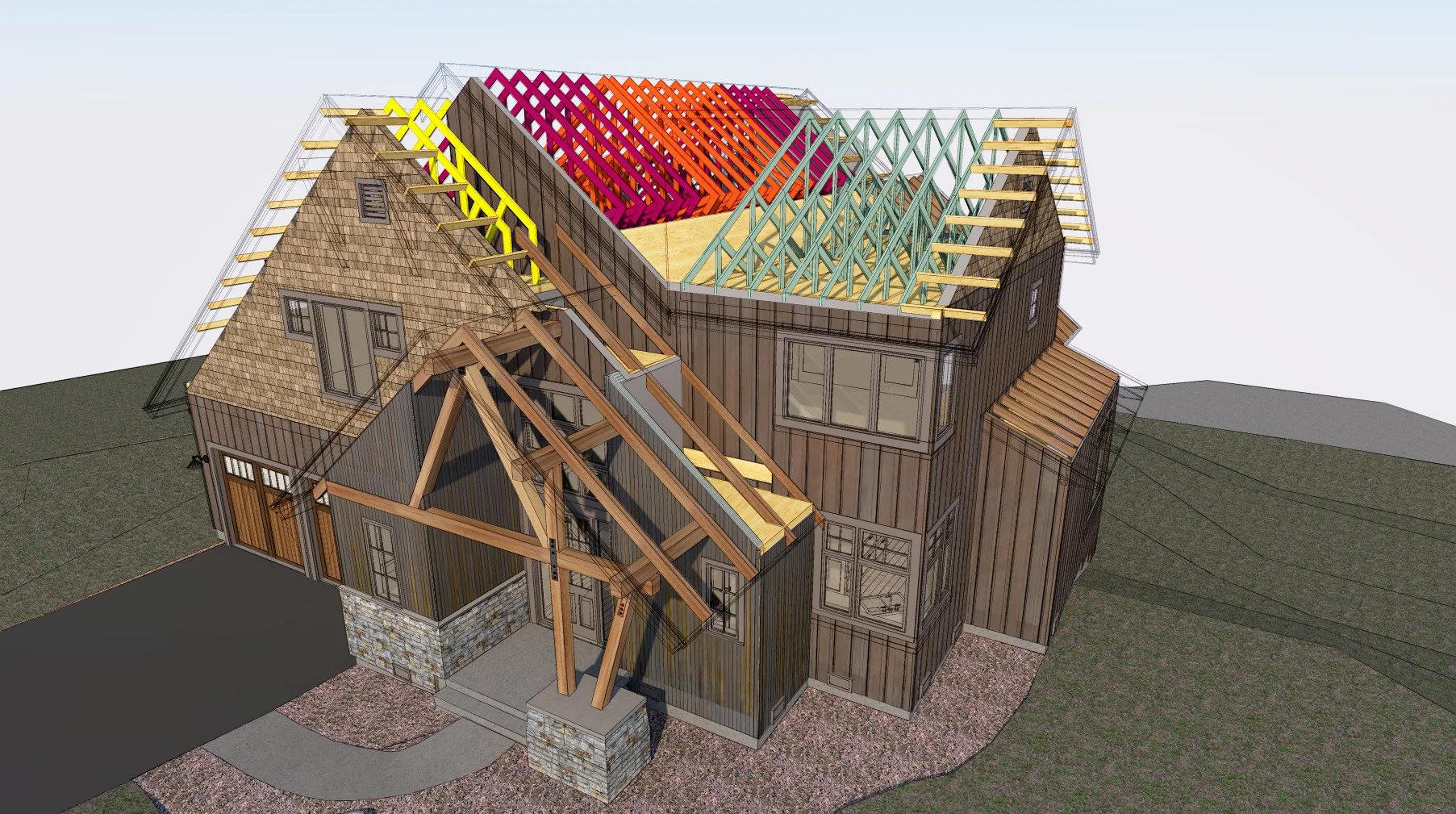 Tumble Creek Cabin (3D Framing View)