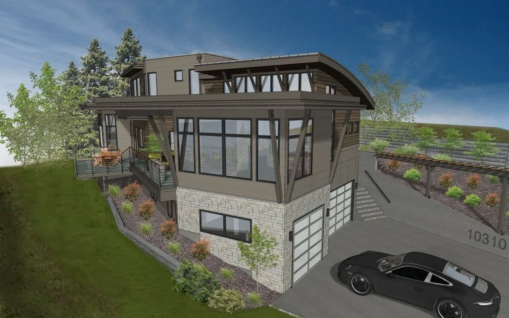This Lakeview custom home is currently under construction. Builder: Steve Burnstead Construction