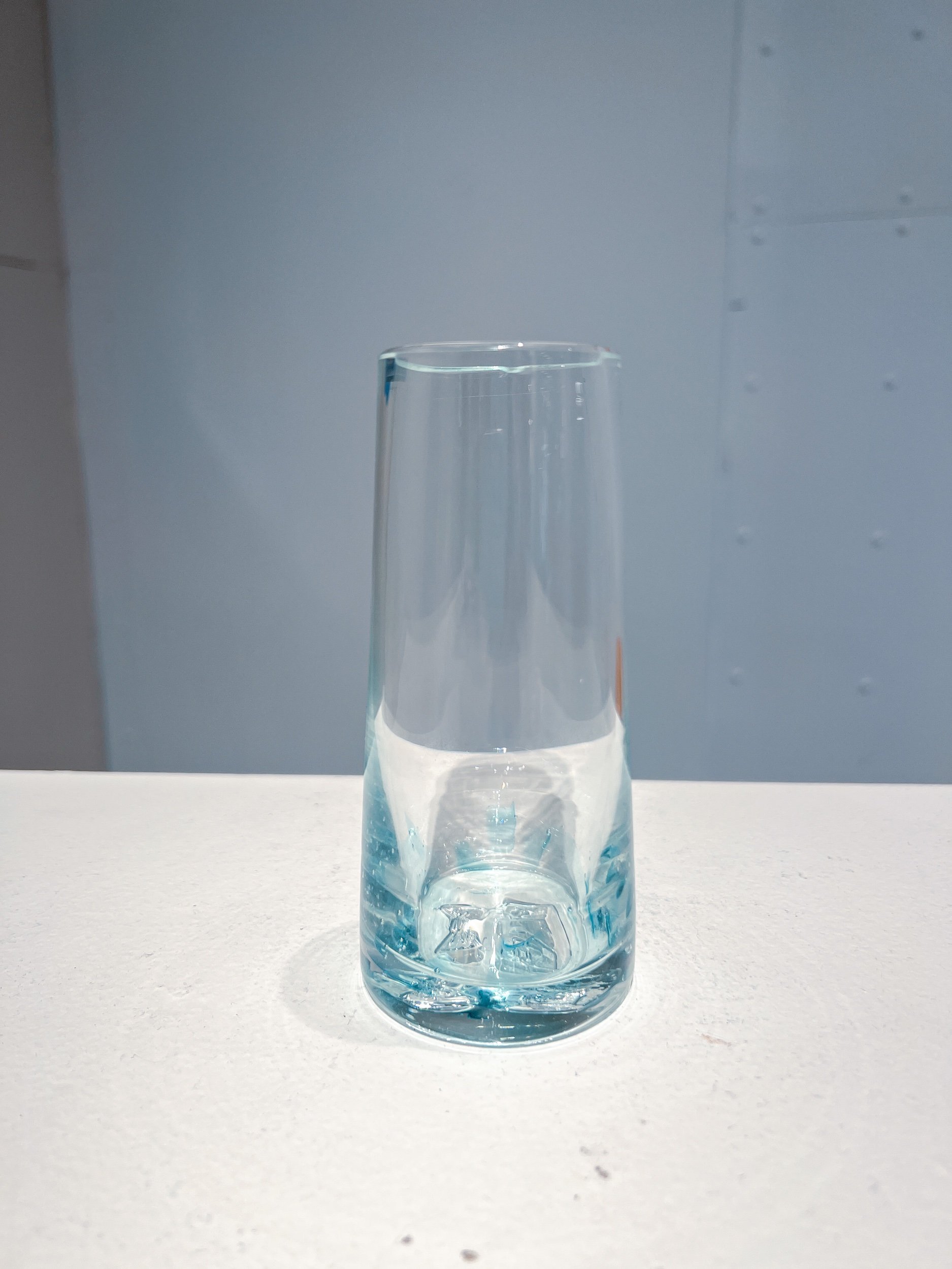 Teal "Bubbly" Flute Glass | Knotzland + Penn/Fairmount Cullet