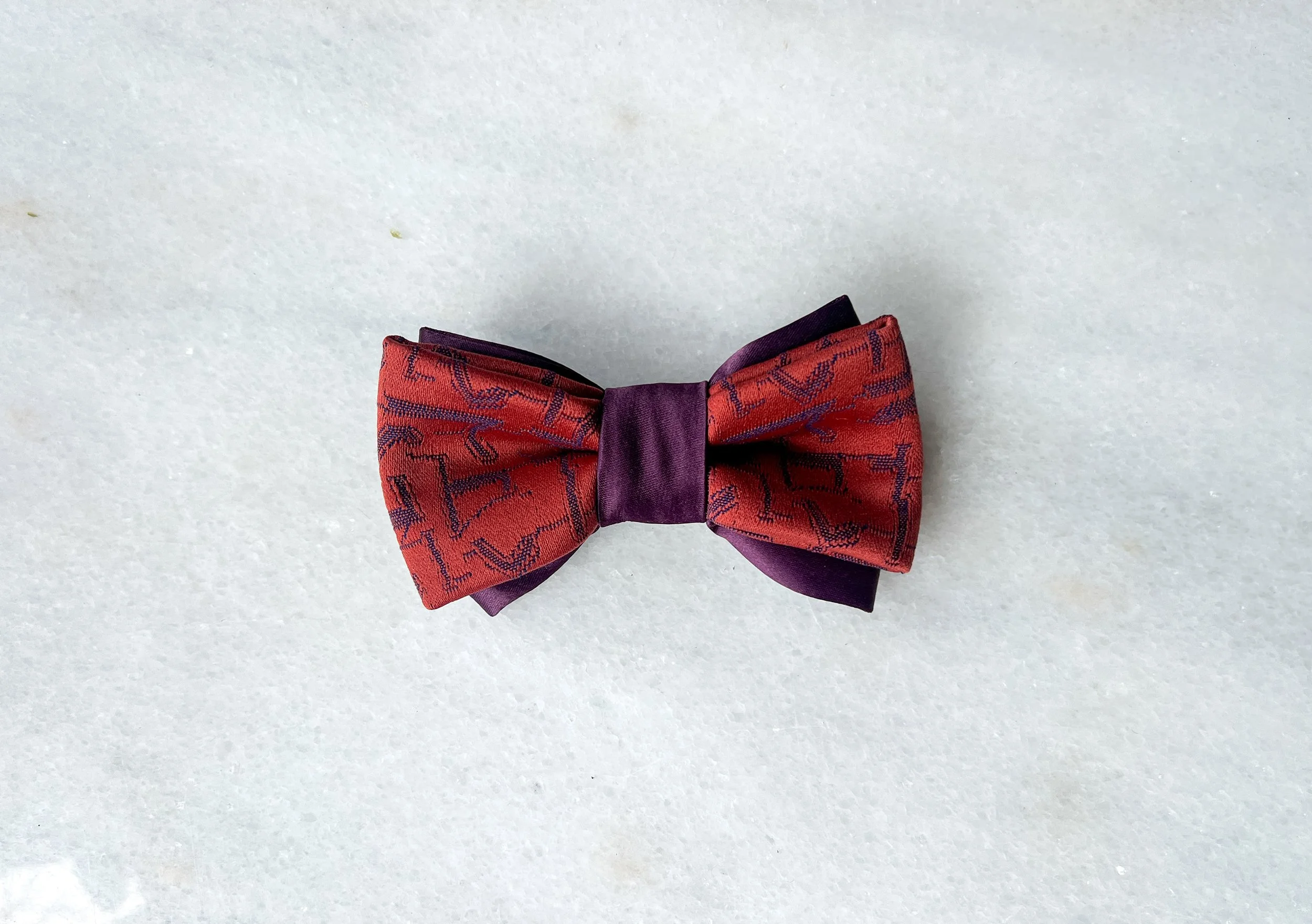 Plum Punch Bow Tie | Burnt Orange + Eggplant Purple