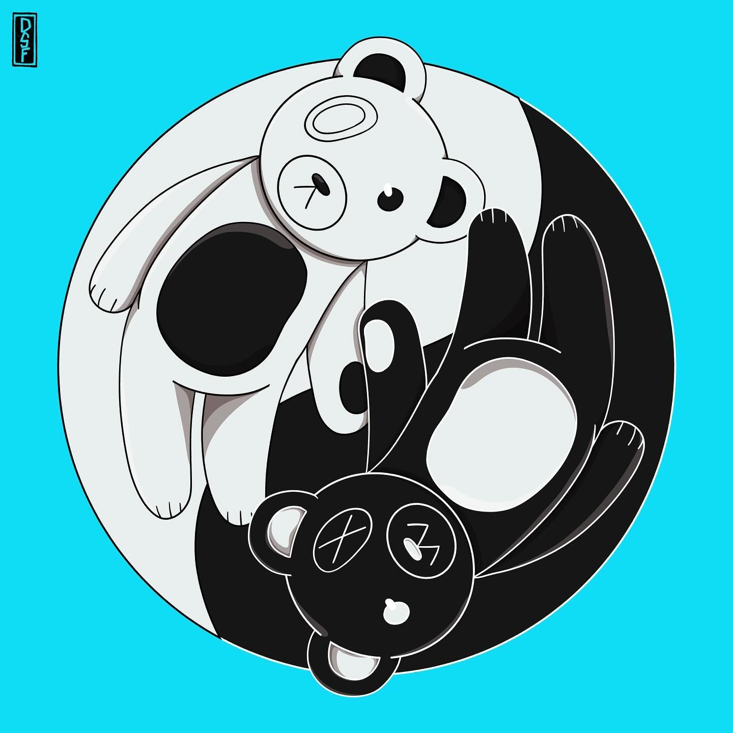 Yin/Yang ⚫️⚪️
.
.
.
.
#art #illustration #artistsoninstagram #yinyang #originalcharcter #mokunoku #nightparade #bear #cartoonart #animeart #clipstudiopaint