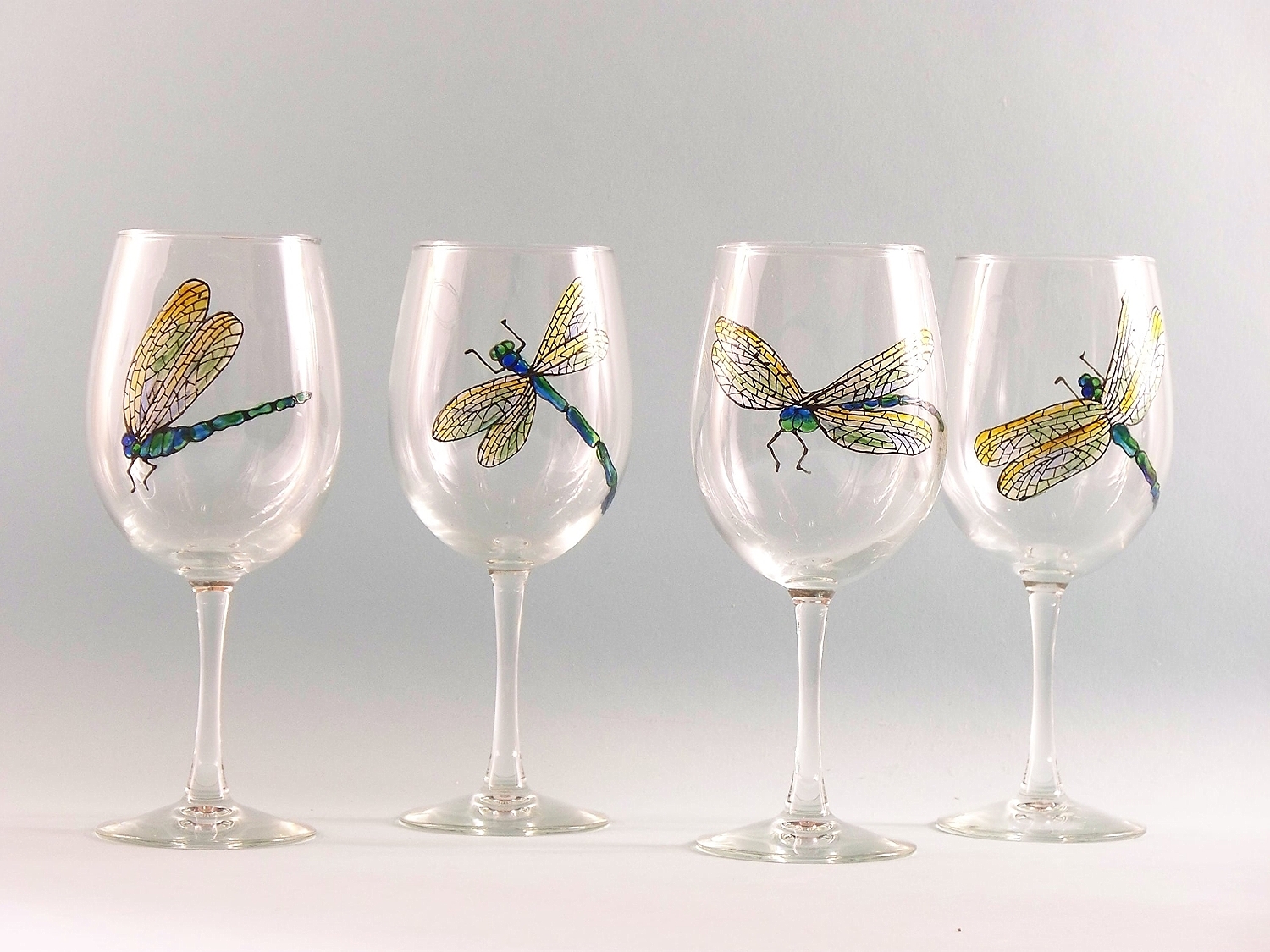 Dragonfly wine glasses