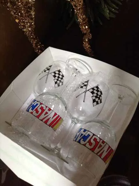 nascar wine glasses