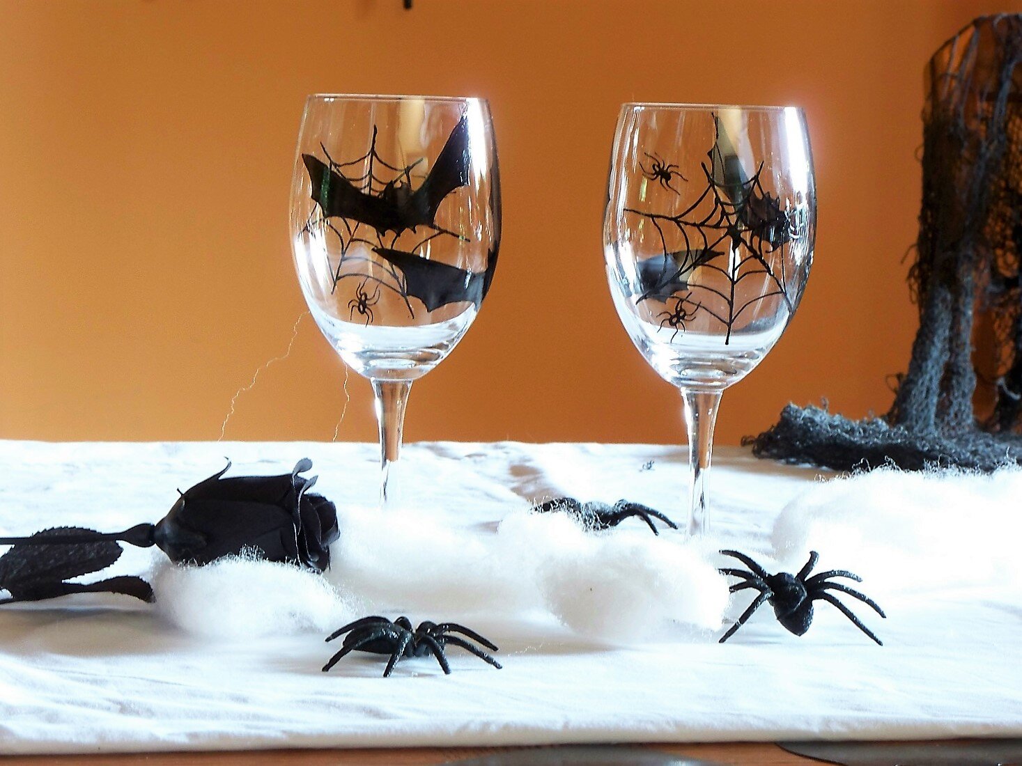 Halloween Beer Can Glass/bats Glass Can/halloween Glass 