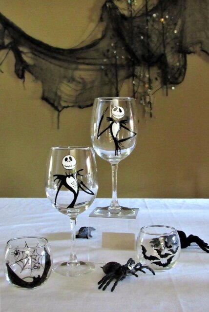 Snowman Wine Glasses, Set of Two