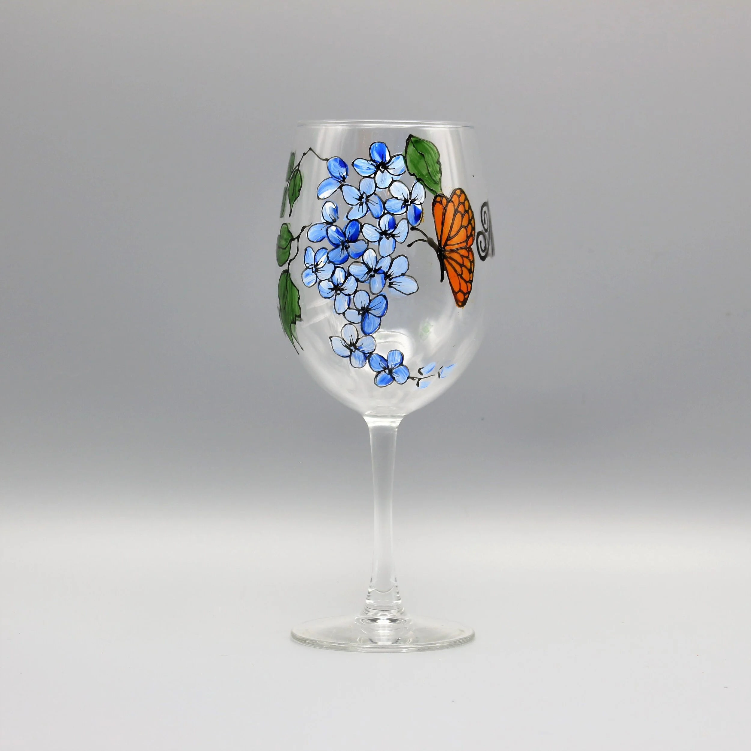 butterfly_and_flower_wine_glass_blue