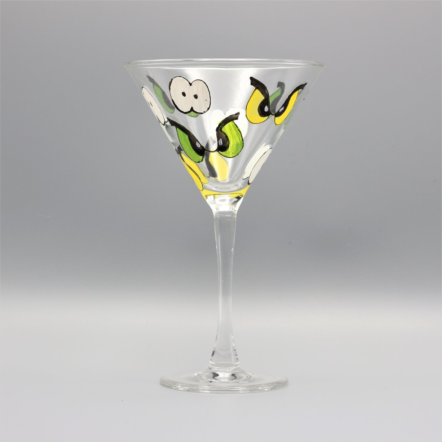 Halloween Martini Glass - Scary Eyes