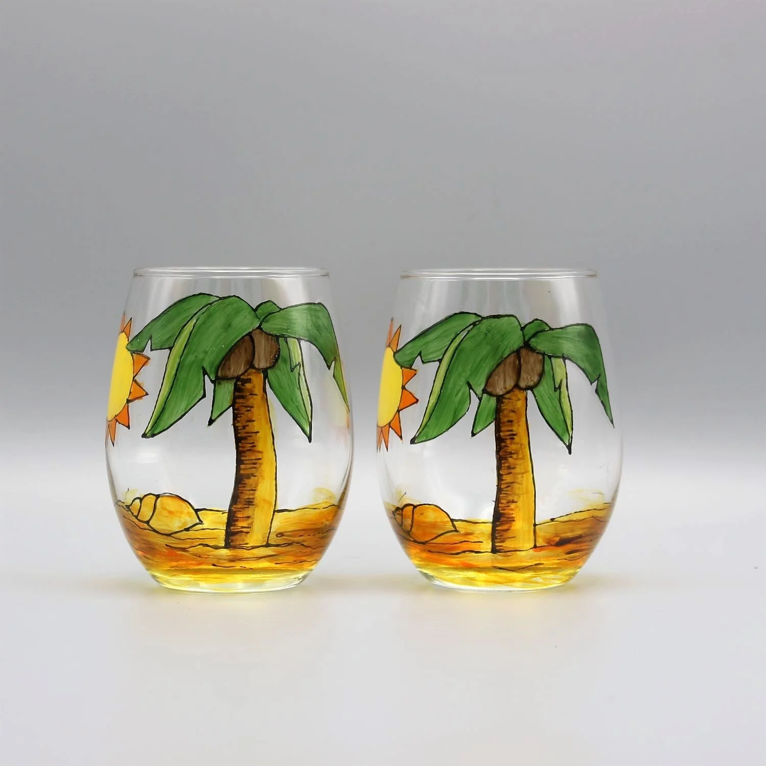 palm_tree_stemless_wine_glasses