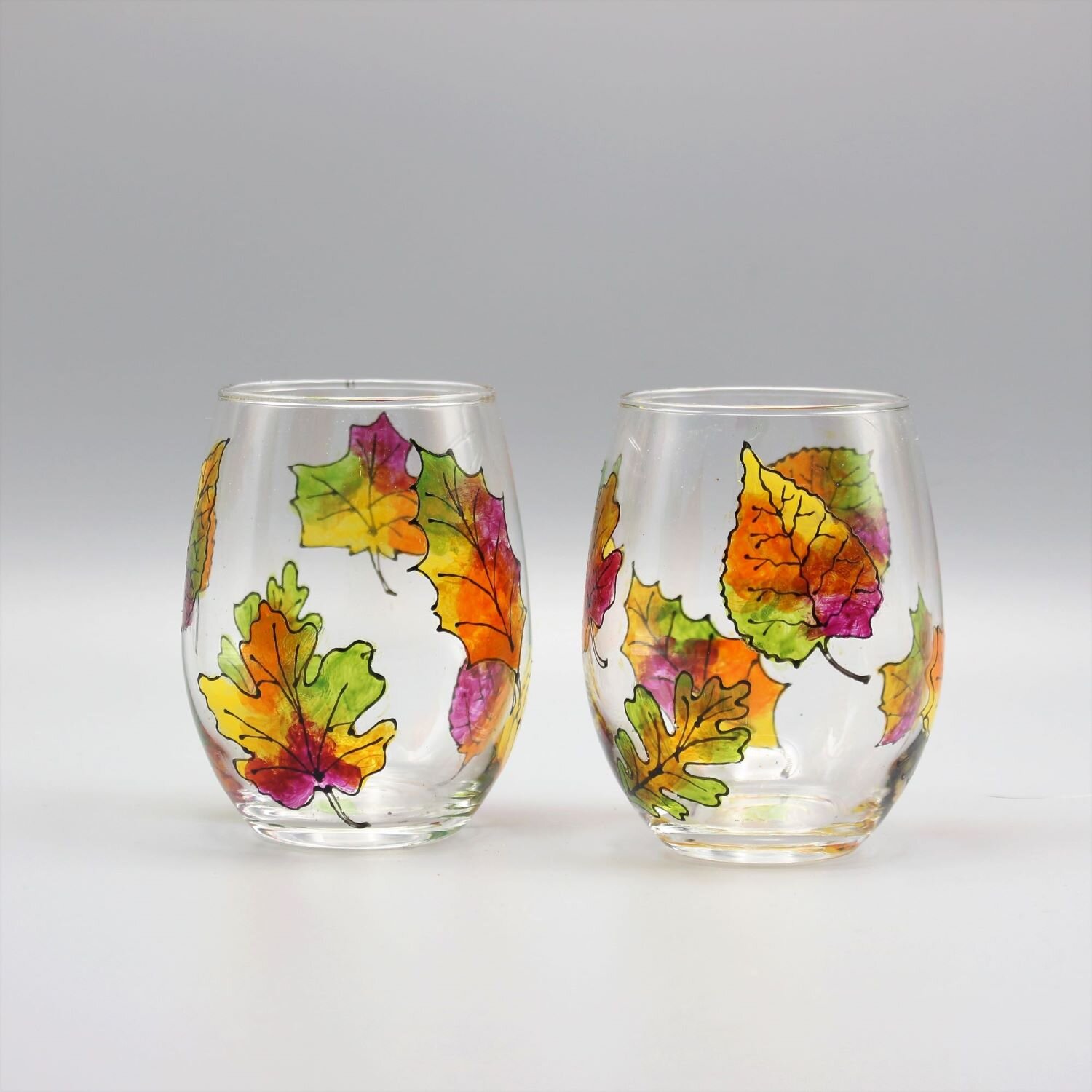 fall_leaves_stemless_wine_glasses