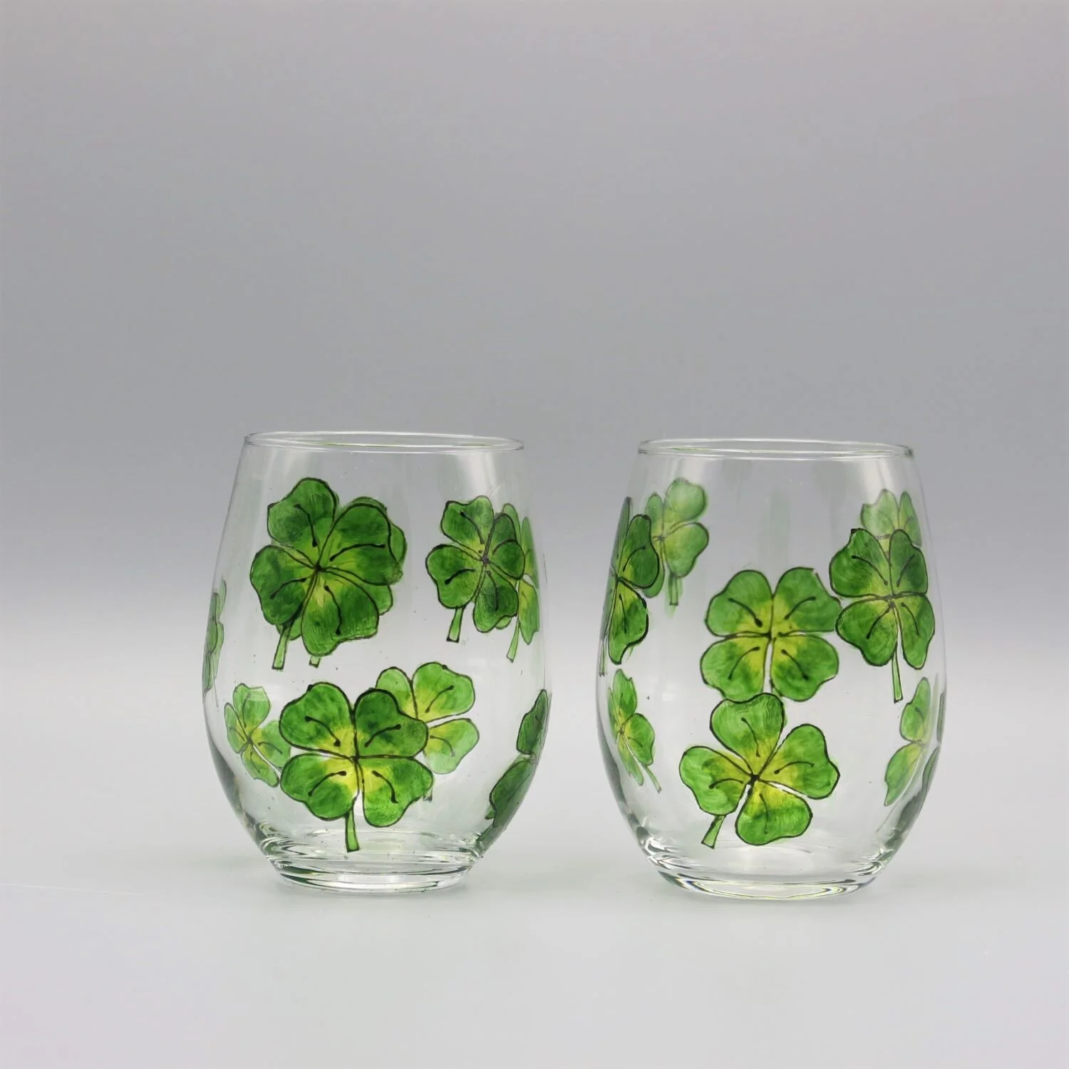 shamrock_stemless_wine_glasses