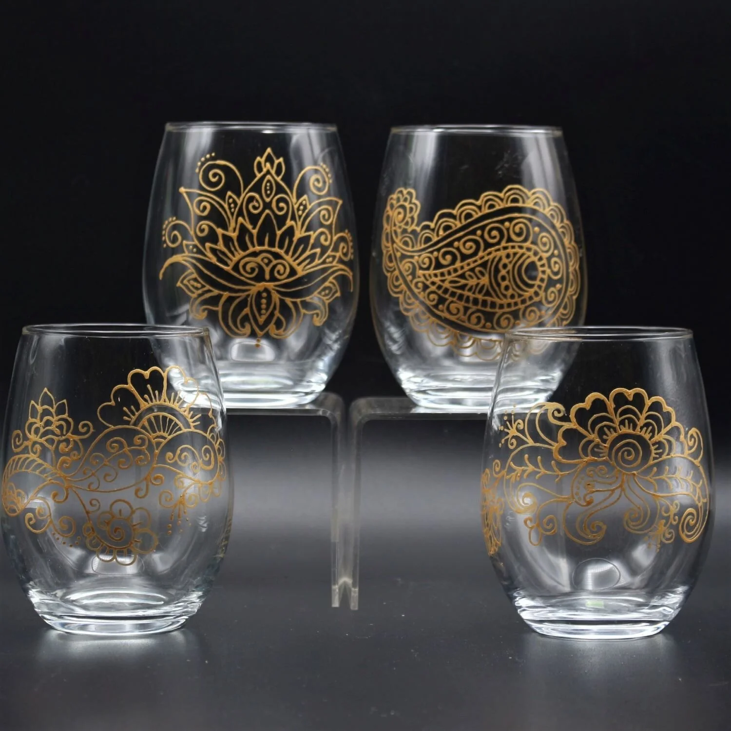 mandala_stemless_wine_glasses_gold