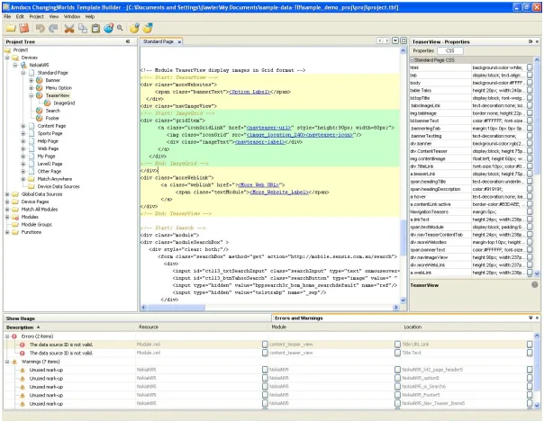 Amdocs Template Builder App