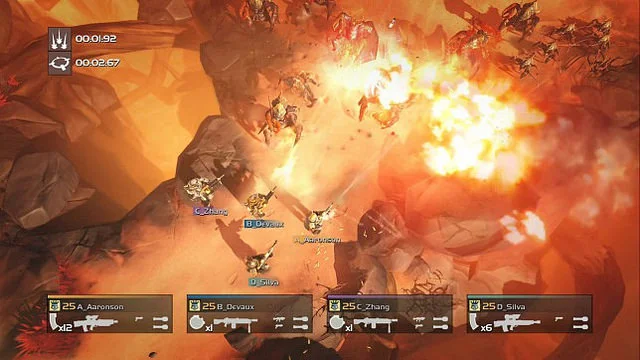 Here we see some players calling in strategems.