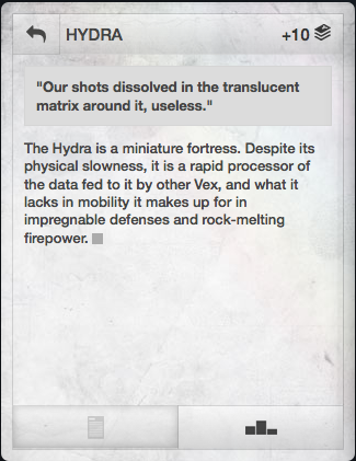 The player gets a chunk of info/lore/tips.