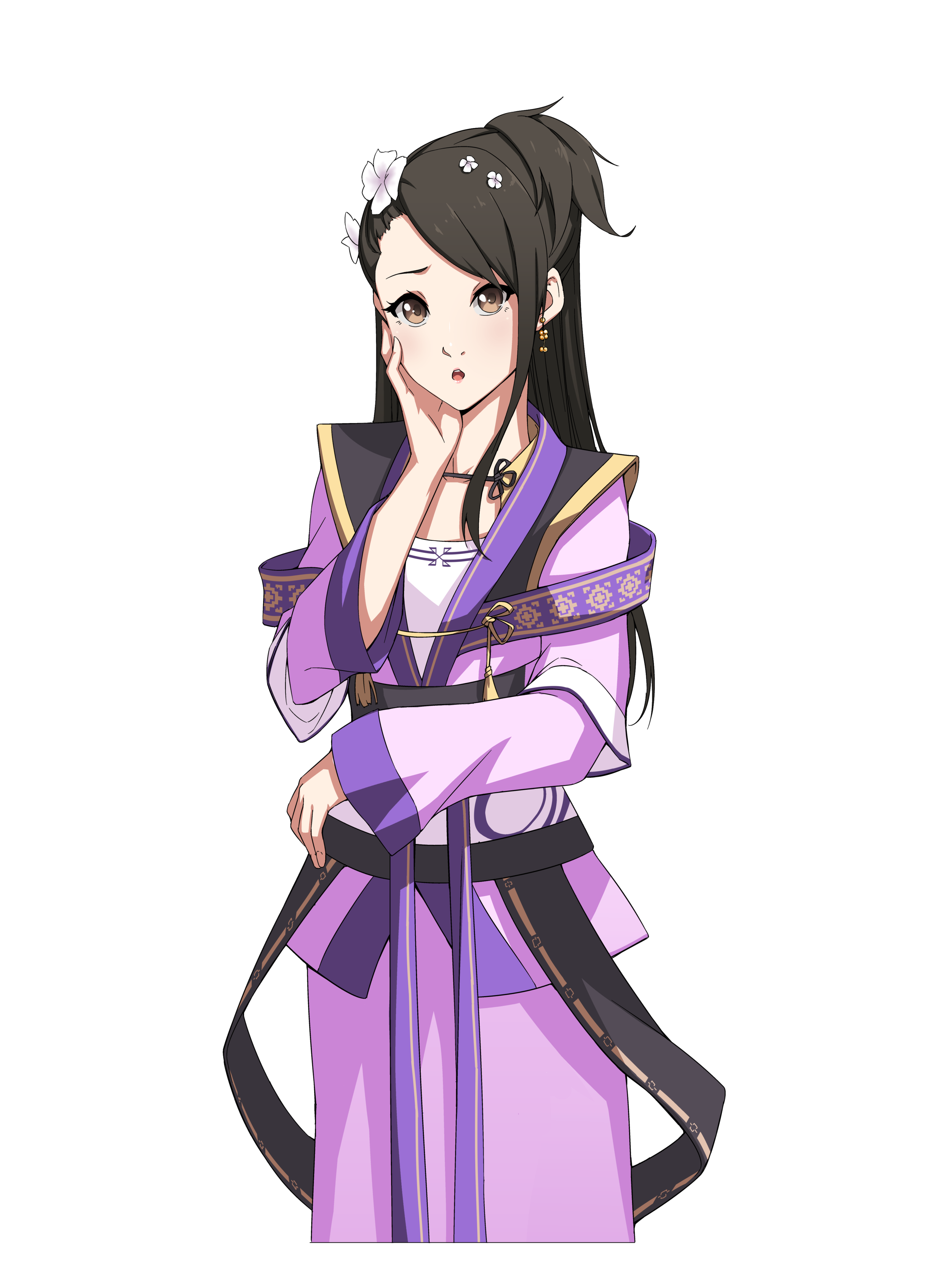 A lesser member of the nobility, she ran away from her estate in search of martial arts adventure. She winds up at the Palace where she is allowed to stay.