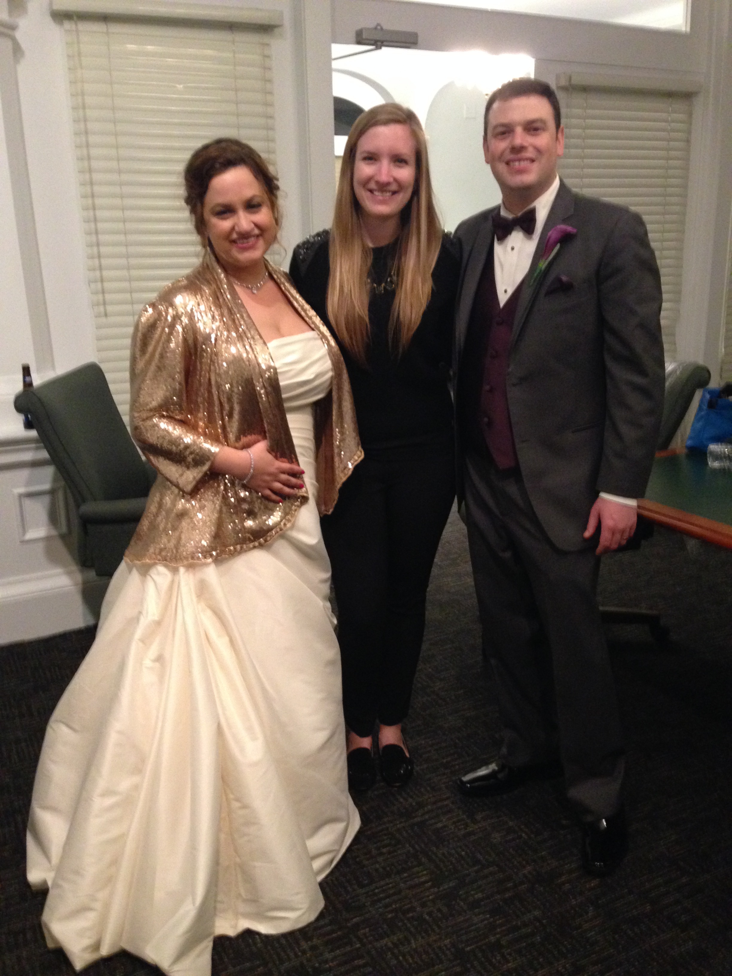 With the newlyweds at the end of the night!