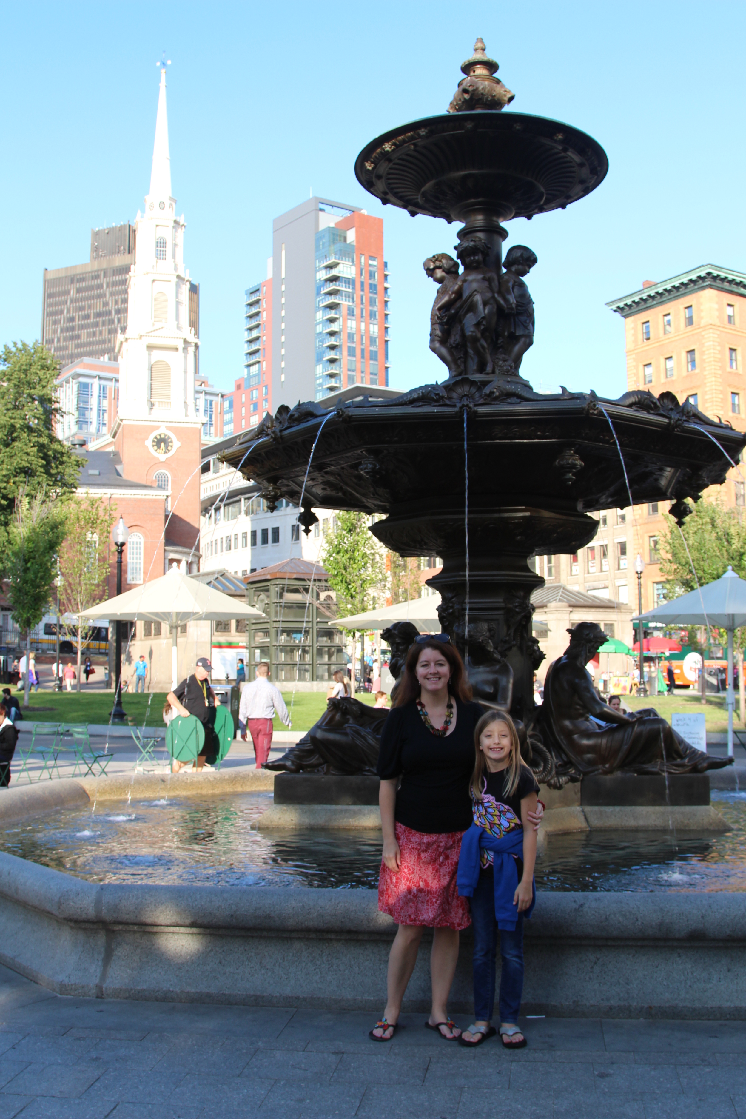 At the fountain in Boston Common.