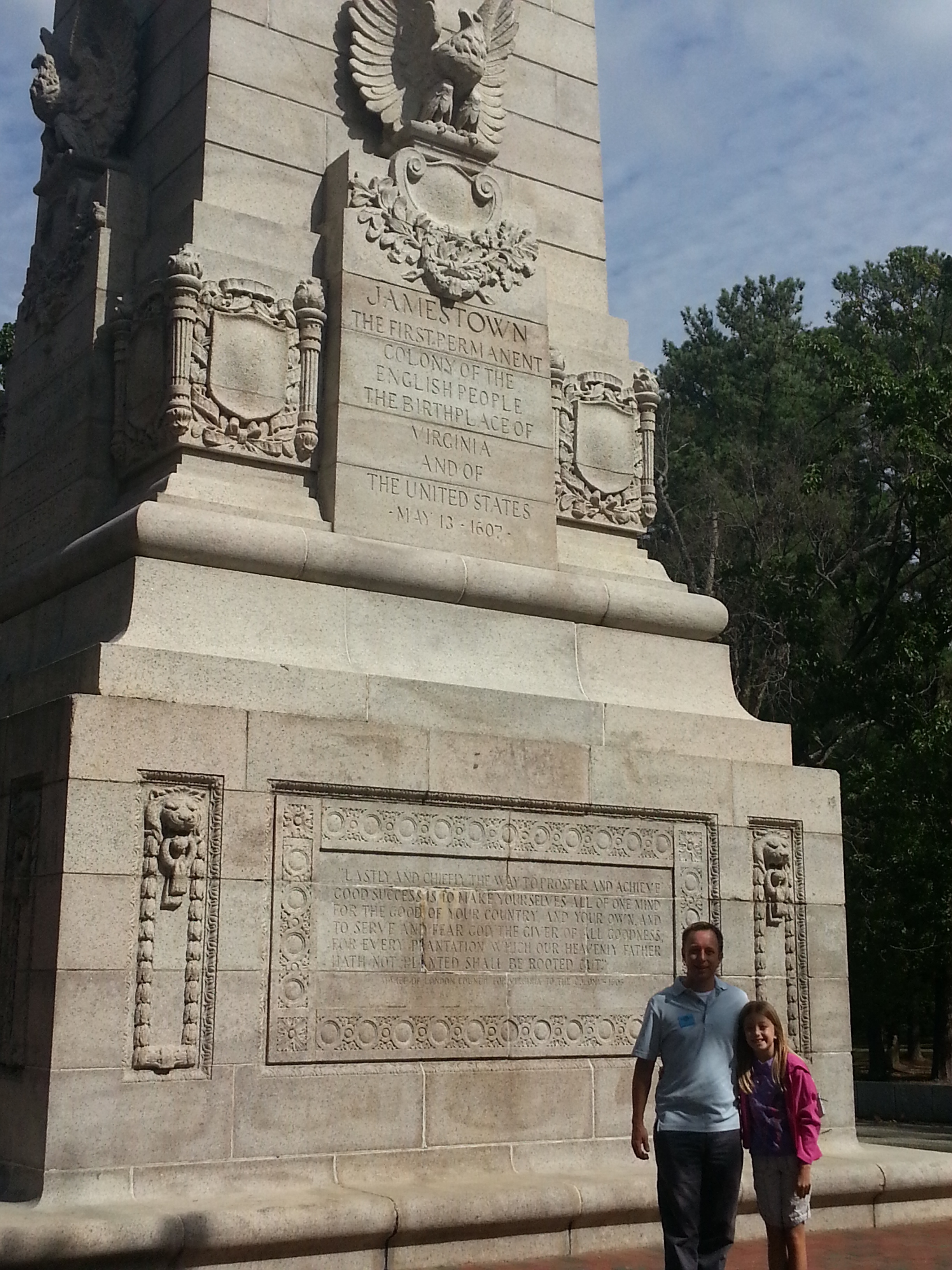 This monument was placed in 1907, on the 300th anniversary of the landing.