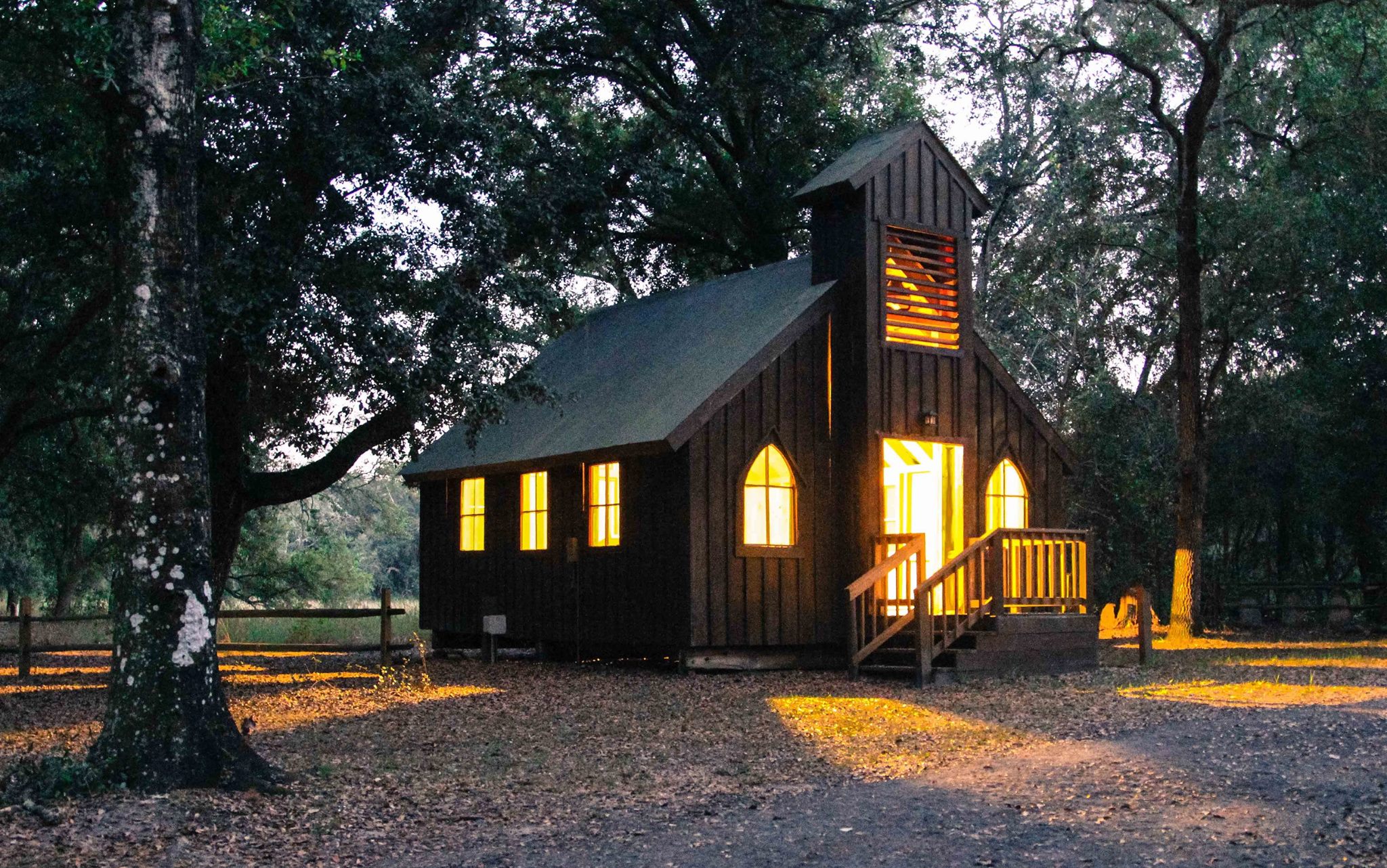 With no doors to close, this little chapel in the woods welcomed all.