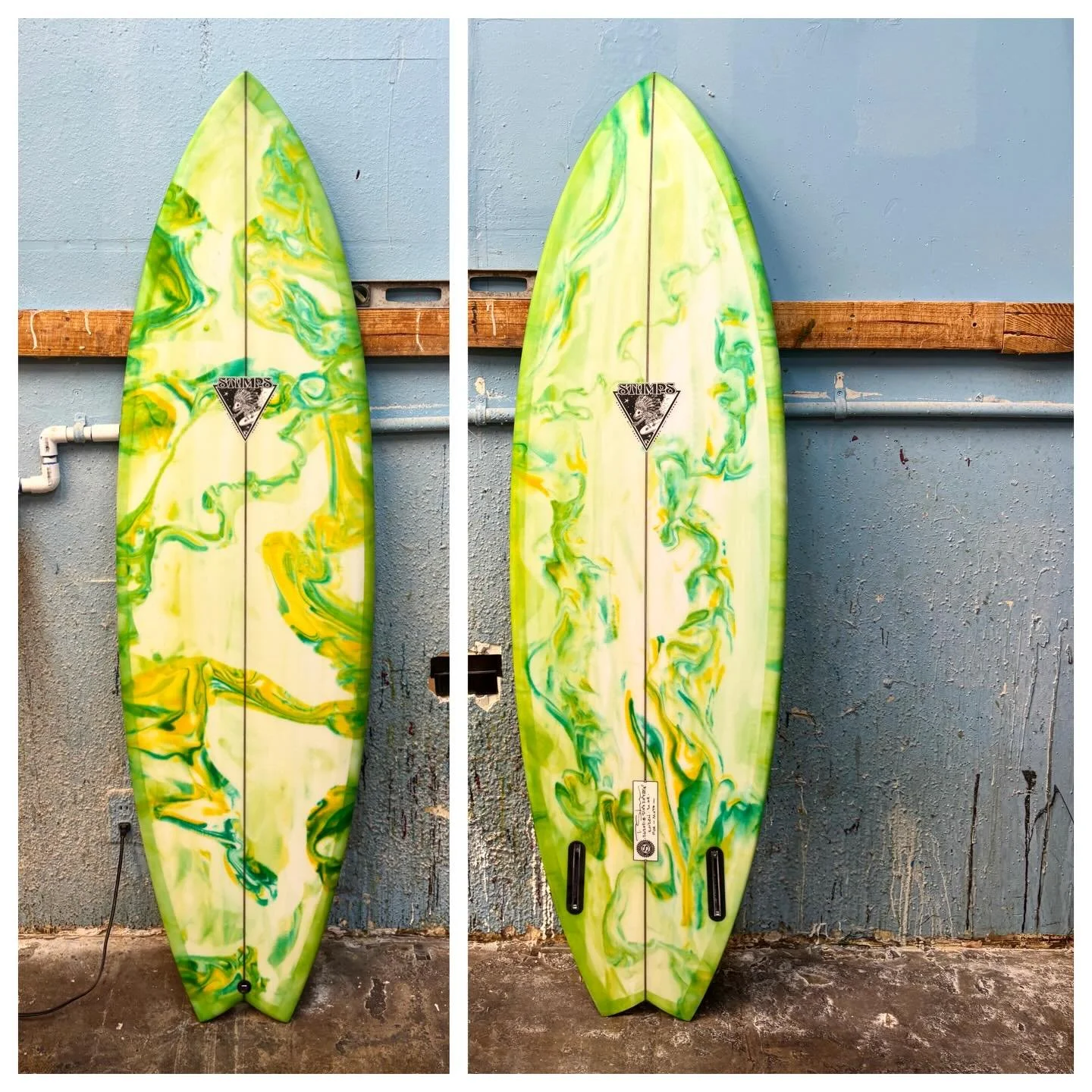 :: Kai-Zen Twinn :: 5&rsquo;10&rdquo; x 20&rdquo; x 2 3/8&rdquo; at a fine foil of 30L :: soft &lsquo;sandy&rsquo; resin tint abstract :: sanded  matte finish :: Futures :: 🍭🍣 :: hey @moto.wash.oc your board is ready &hellip;. 🚙💦🧽🫧 ::
