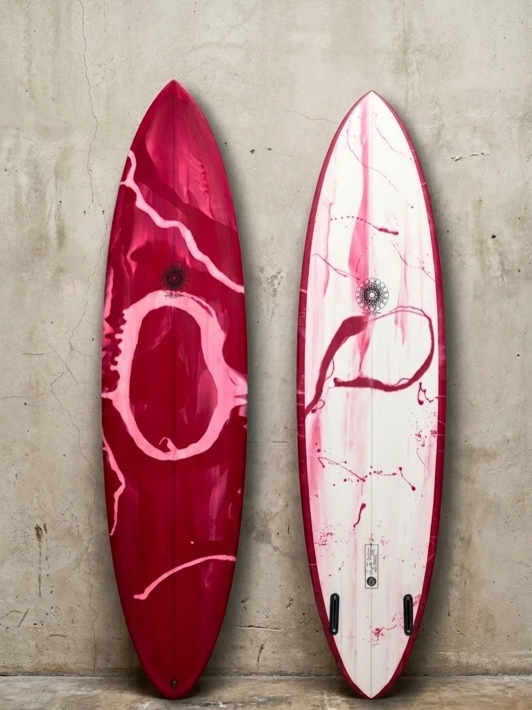 :: SulTwiNN sunday :: 7&rsquo;2&rdquo; x 20 1/4&rdquo; x 2 3/4&rdquo; at a finely foiled 43.2L :: this one is a little narrower and tuned for some proper waves :: 4-channel :: resin abstract ::
