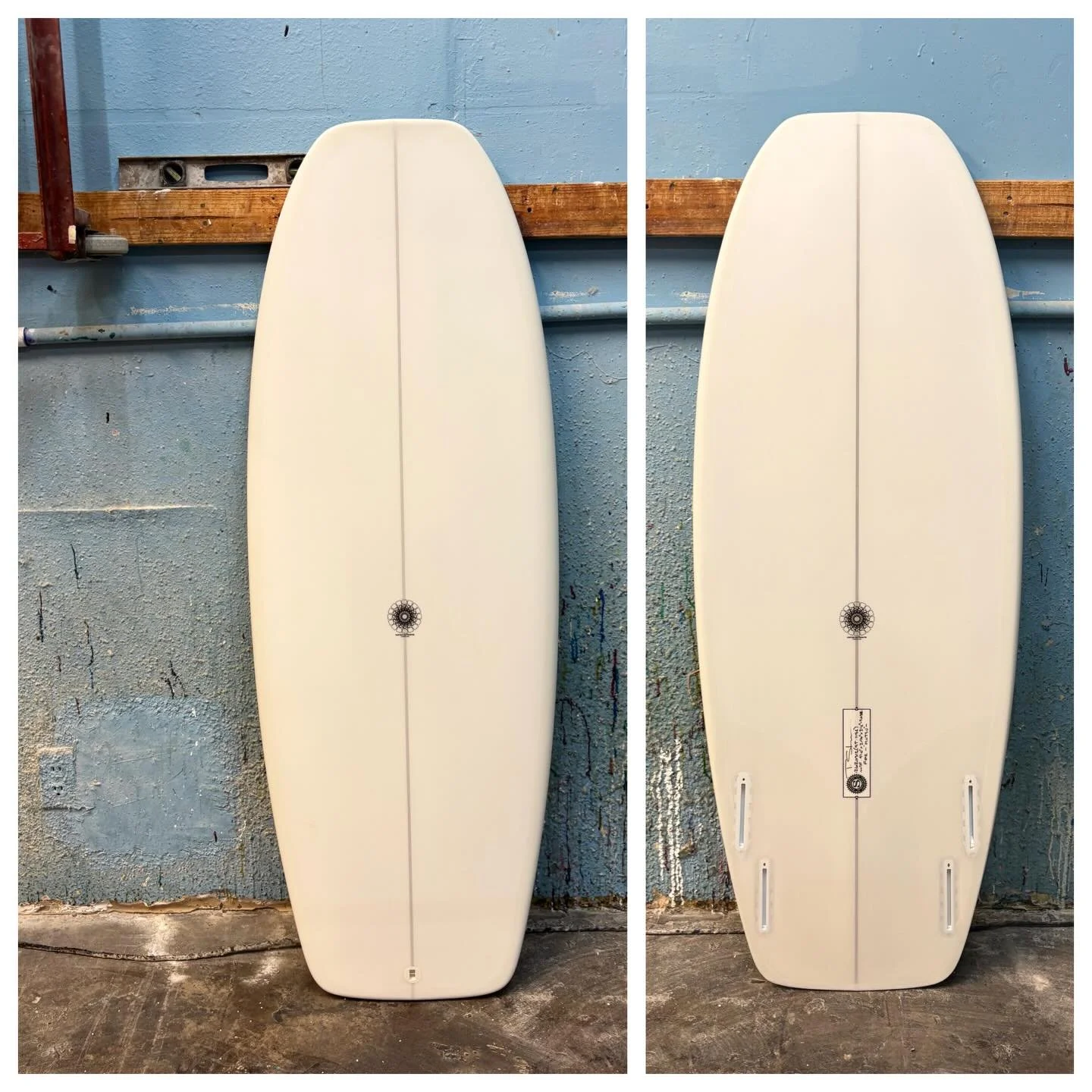 :: WTF Friday :: 4&rsquo;10&rdquo; x 21 1/4&rdquo; x 2 1/2&rdquo; :: 30.3 L :: ghost white resin tint :: Futures quad :: this one was ordered with the original &lsquo;square&rsquo; nose template from back in 2012 or so&hellip; :: 🇯🇵 ::