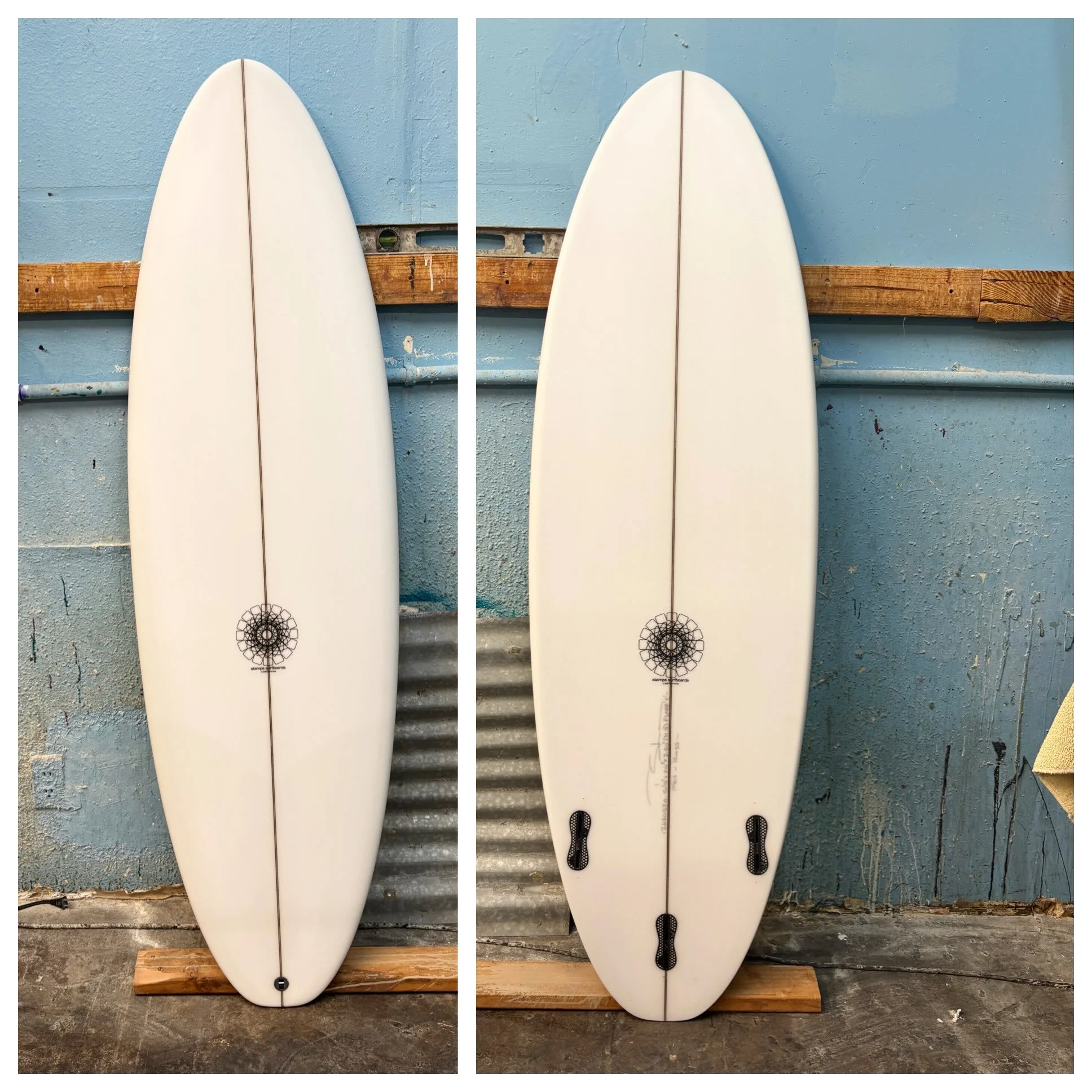 :: friday Flare :: &lsquo;E&rsquo; nose template :: 5&rsquo;8&rdquo;  x  20&rdquo; x  2.50&rdquo; :: finely foiled 31.8 L :: 2&rdquo; shorter than the standard &lsquo;pointy&rsquo; nose template :: accelerated bottom curve in the last 4&rdquo; to the
