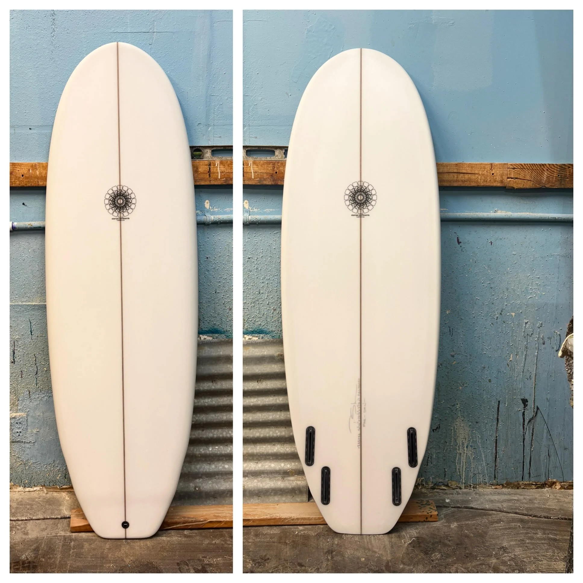 :: FULL BEARD :: 5&rsquo;10&rdquo;  x 22 1/2&rdquo;  x  3&rdquo; at a full foil 47.6L :: pulled up an old file from a favorite shaped in 2015 for fresh redo :: the spawn of  a WTF model, with a double bump squash tail :: custom ::
