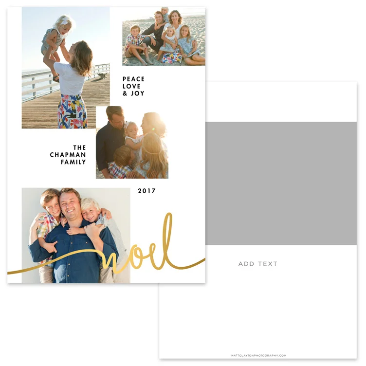 SCRIPT NOEL with gold foil