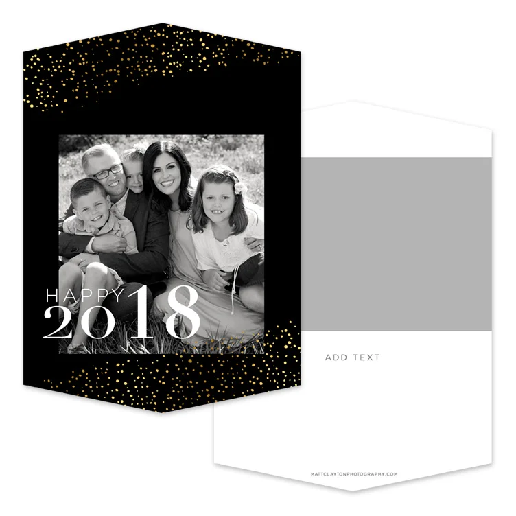 NEW YEARS TOAST with gold foil