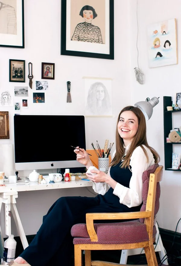 Michelle Christensen - In her studio