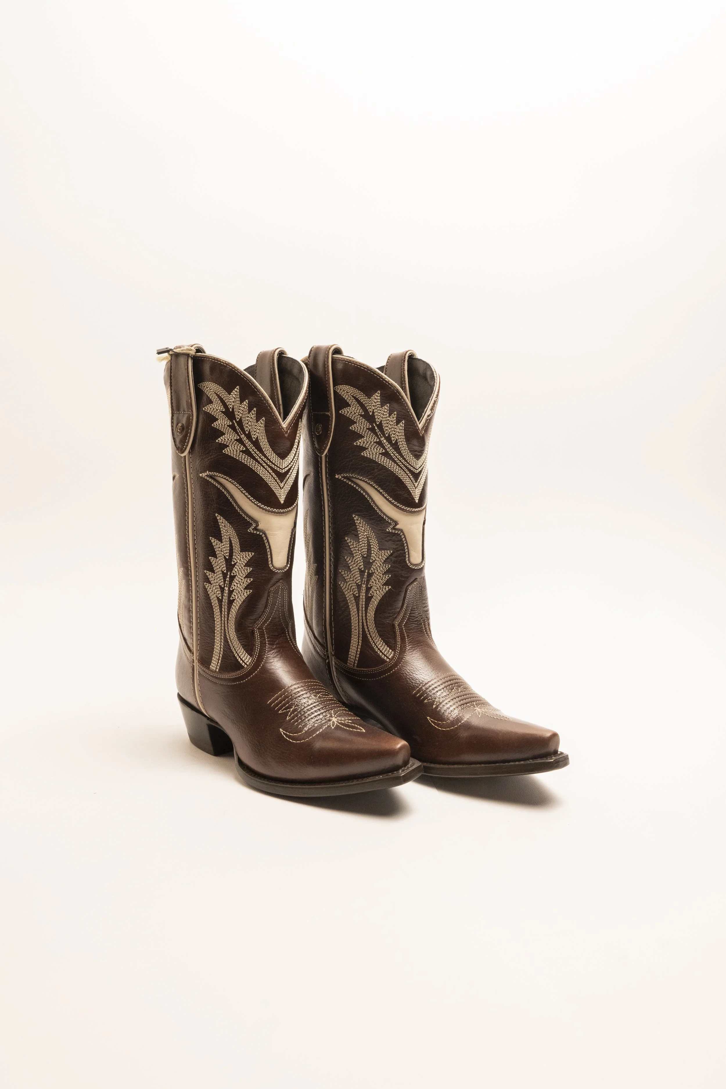 BOTAS VAQUERAS DE PIEL CAFÉ PARA MUJER