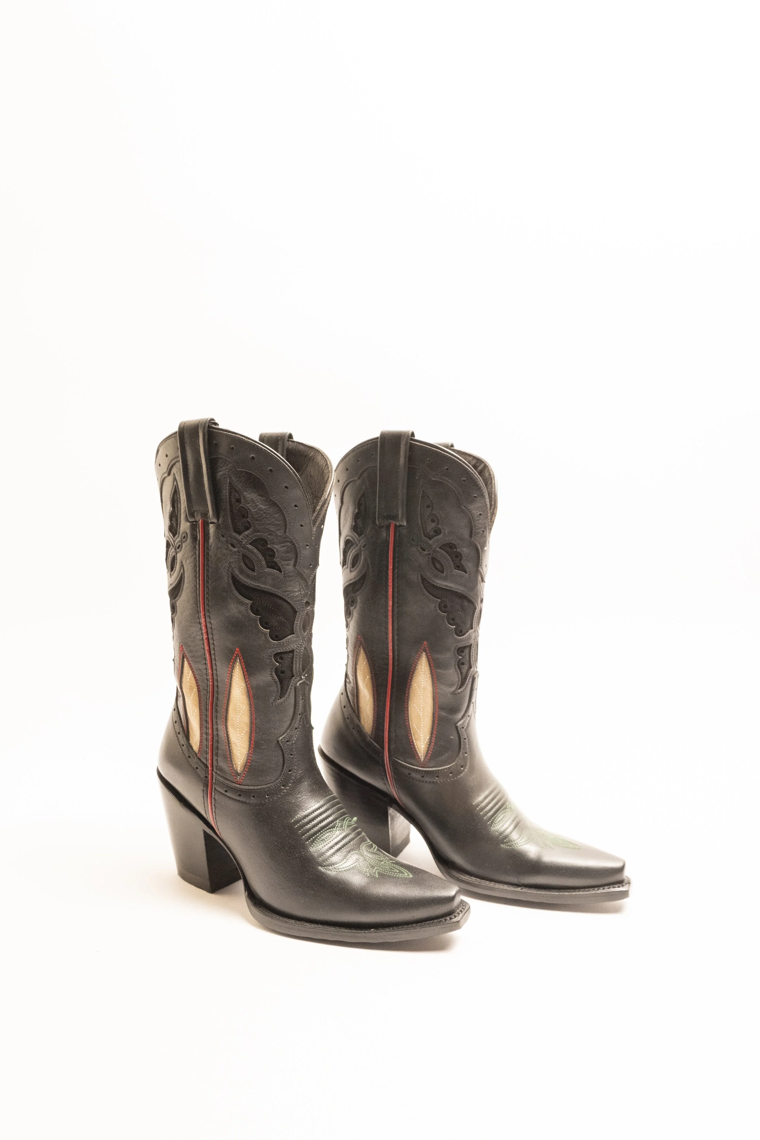 BOTAS DE PIEL NEGRAS PARA MUJER FARFALLA MOSSIL NEGRO